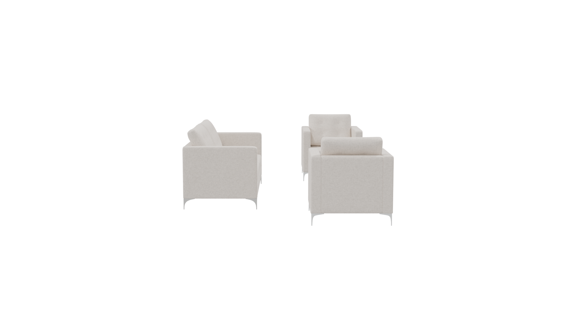 Elegant Modern Sofa Set 3D Model - Professional 3D Model Render 8