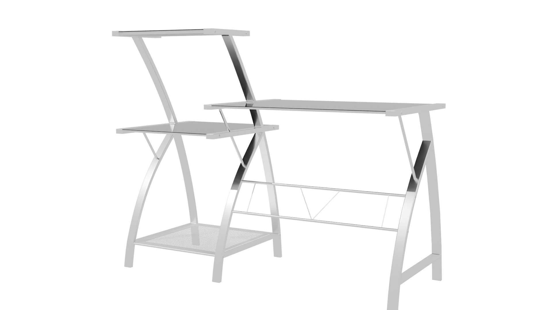 Stylish Modern Multi-Tier Table - Professional 3D Model Render 3