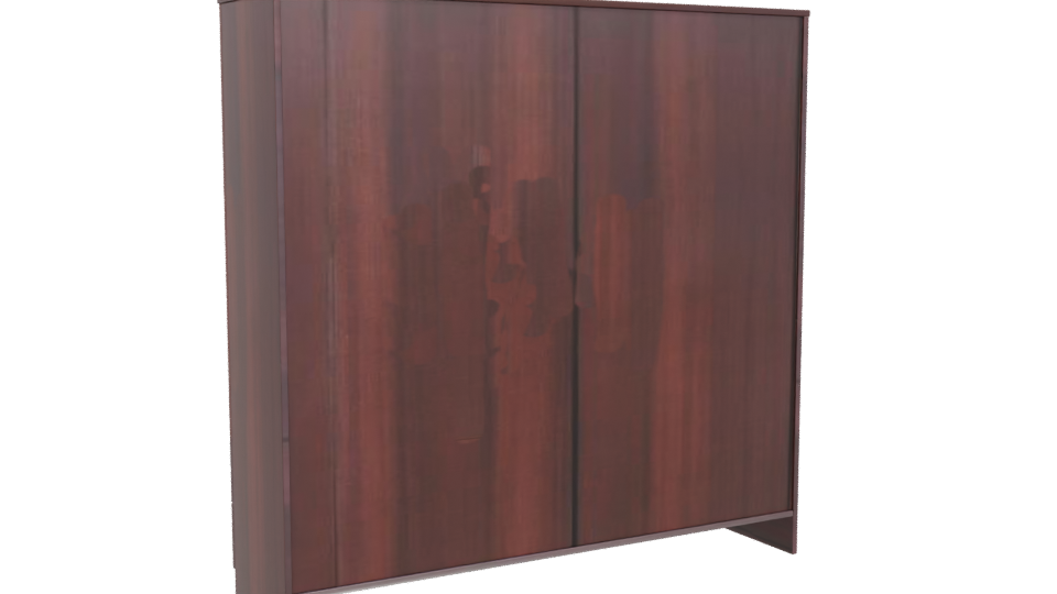 Stylish Wooden Wardrobe 3D Model - Professional 3D Model Render 4