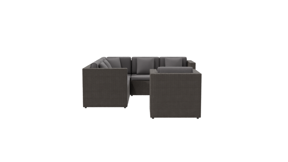 Stylish Outdoor Sofa Set 3D - Professional 3D Model Render 8