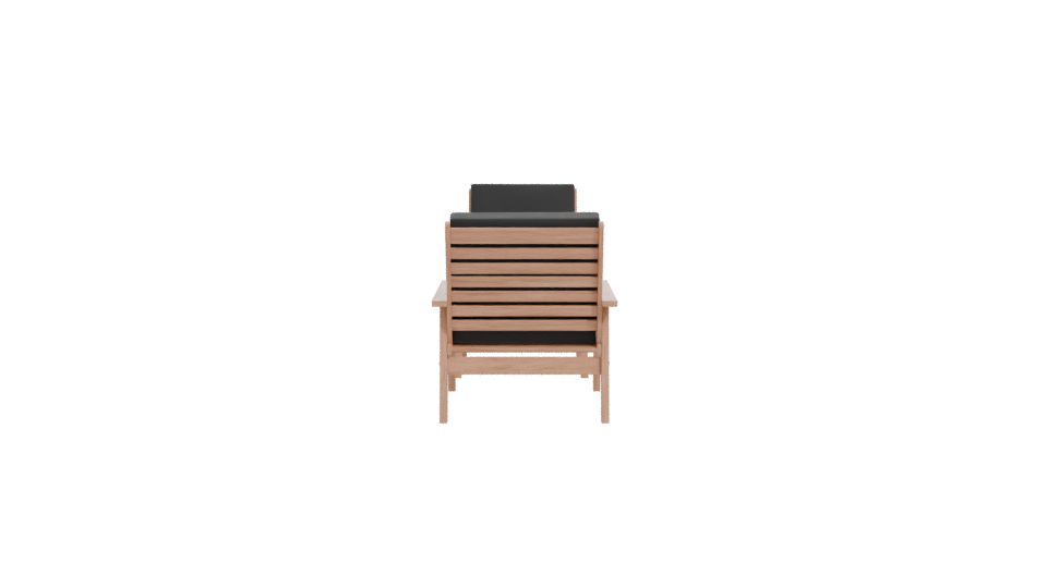 Contemporary Outdoor Lounge Chair 3D Model - Professional 3D Model Render 11