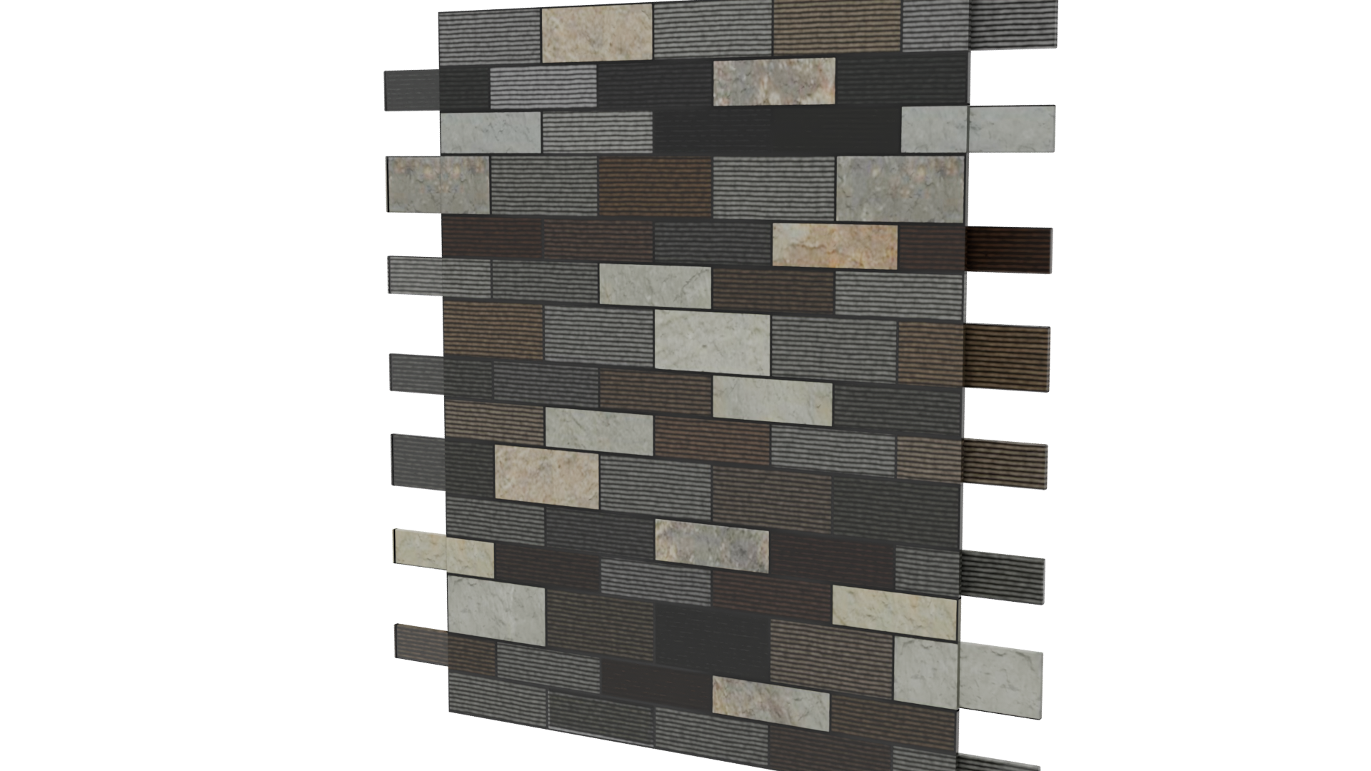 Stylish Mosaic Wall Tile 3D Model - Professional 3D Model Render 6