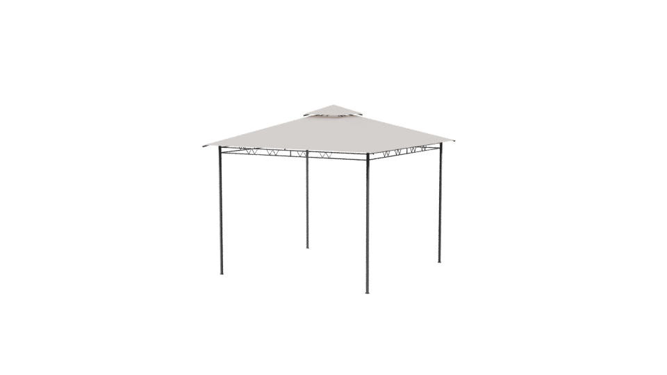 Stylish Outdoor Canopy Gazebo 3D Model - Professional 3D Model Render 9