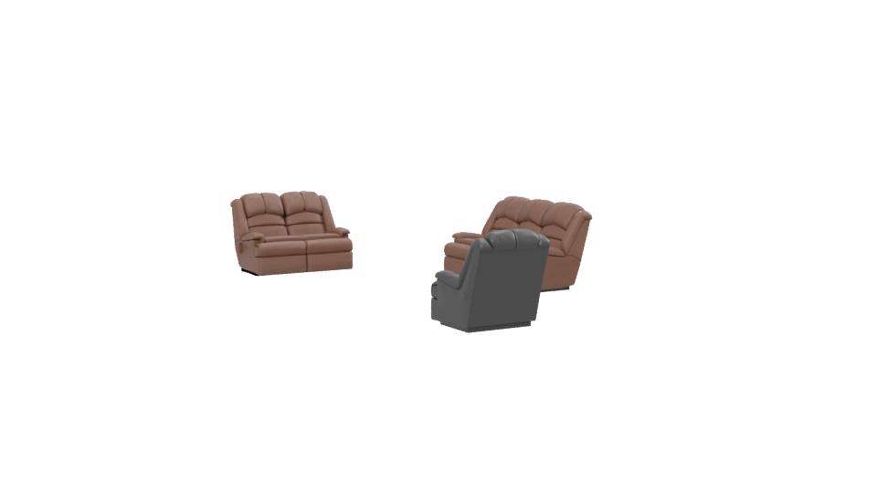 Stylish Reclining Sofa Set 3D - Professional 3D Model Render 13