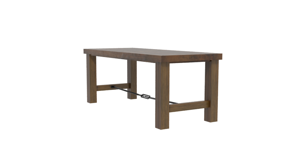Stylish Wooden Dining Table 3D - Professional 3D Model Render 13