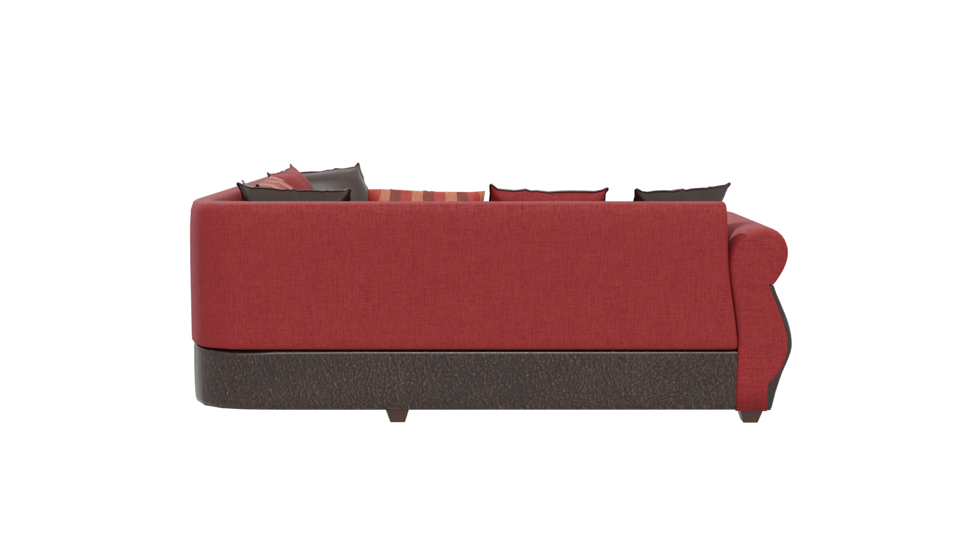 Red Sofa Living Room Model 3D - Professional 3D Model Render 5