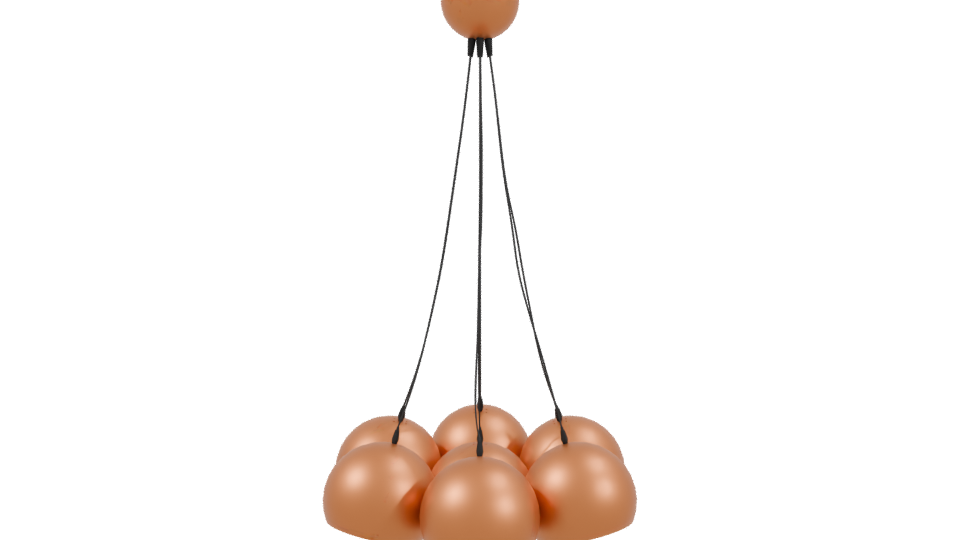 Stylish Copper Pendant Light 3D - Professional 3D Model Render 3