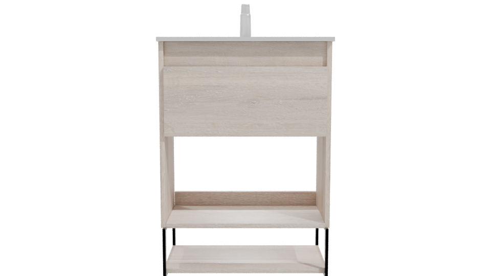 Contemporary Wooden Bathroom Vanity 3D Model - Professional 3D Model Render 11