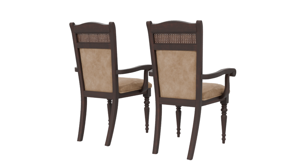Classic Wooden Armchair Model - Professional 3D Model Render 6