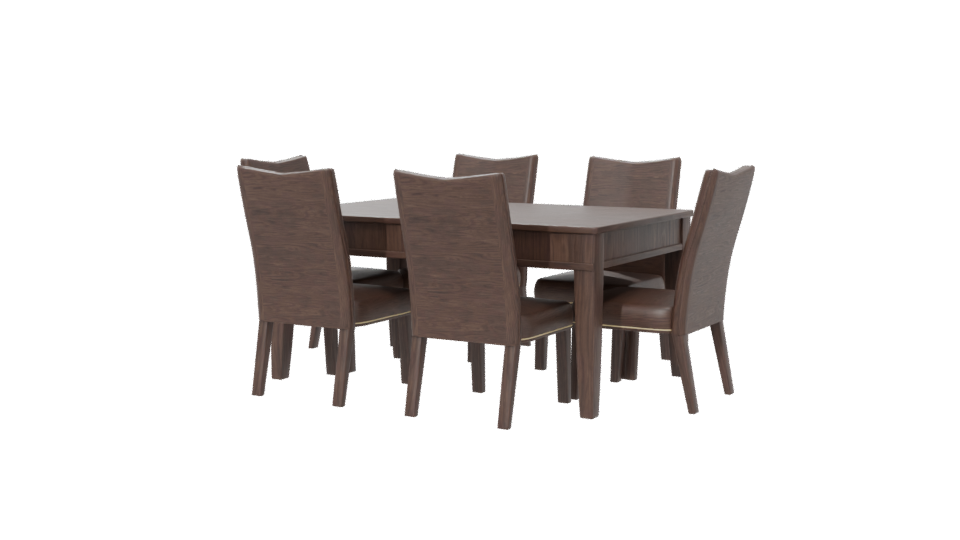 Elegant Modern Dining Table Set 3D Model - Professional 3D Model Render 6