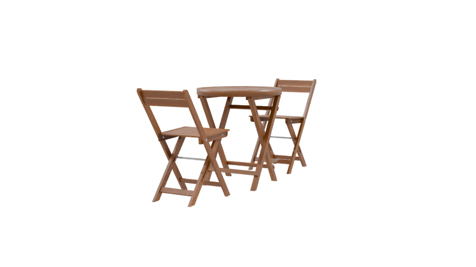 Elegant Outdoor Dining Set 3D - Professional 3D Model Render 9