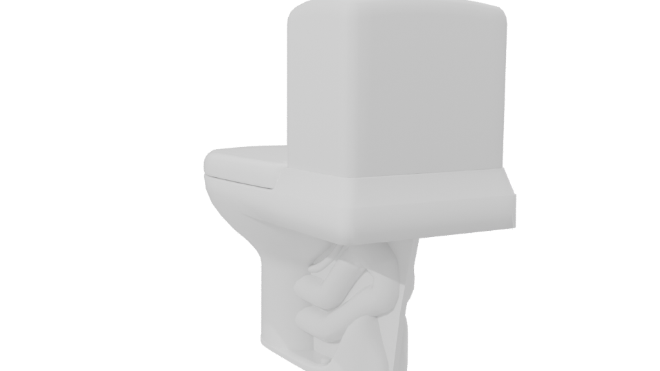 Stylish Bathroom Toilet Model 3D - Professional 3D Model Render 7