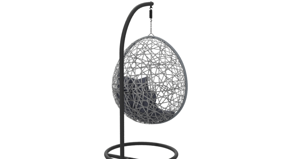 Stylish Hanging Egg Chair Model - Professional 3D Model Render 6