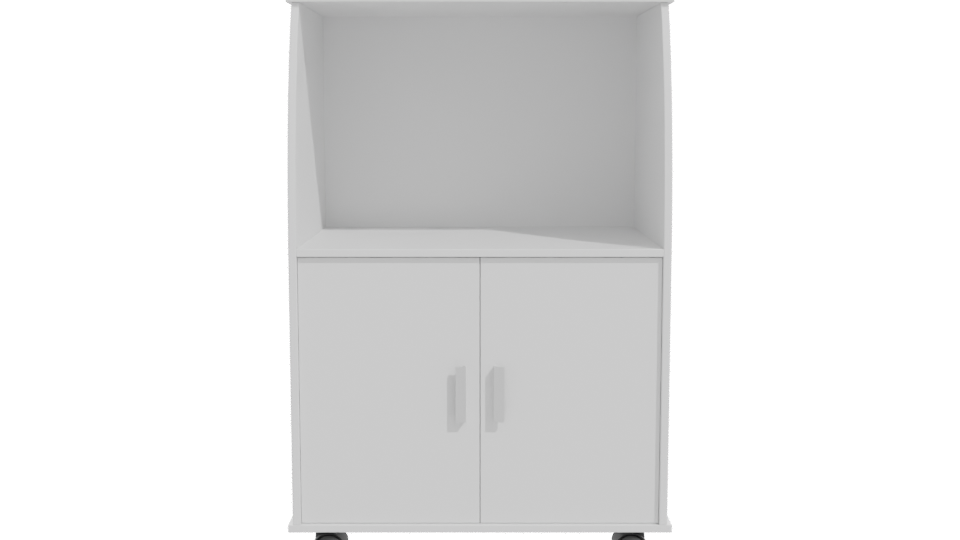 Minimalist White Cabinet Model - Professional 3D Model Render 11