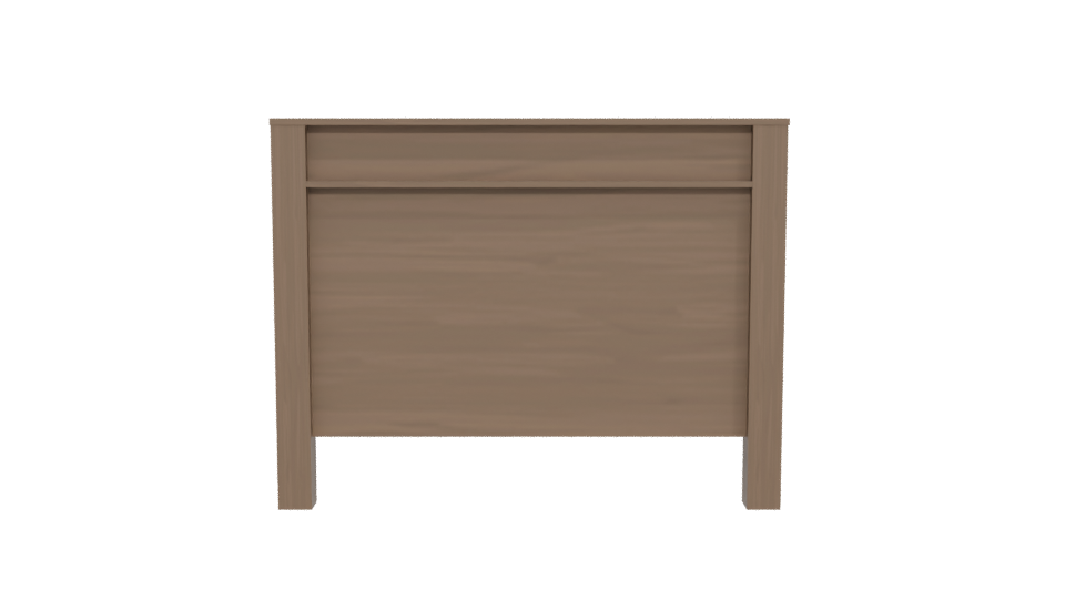 Stylish Wooden Bed 3D Model - Professional 3D Model Render 5