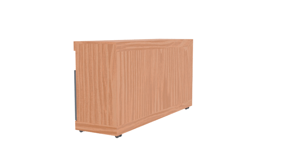 Stylish Wooden Media Console 3D - Professional 3D Model Render 3