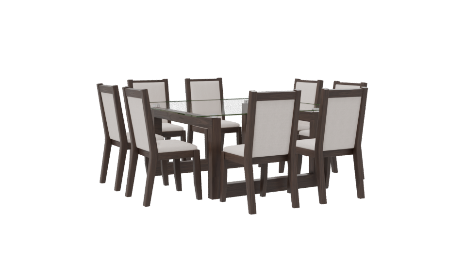 Stylish Modern Dining Table Set - Professional 3D Model Render 7