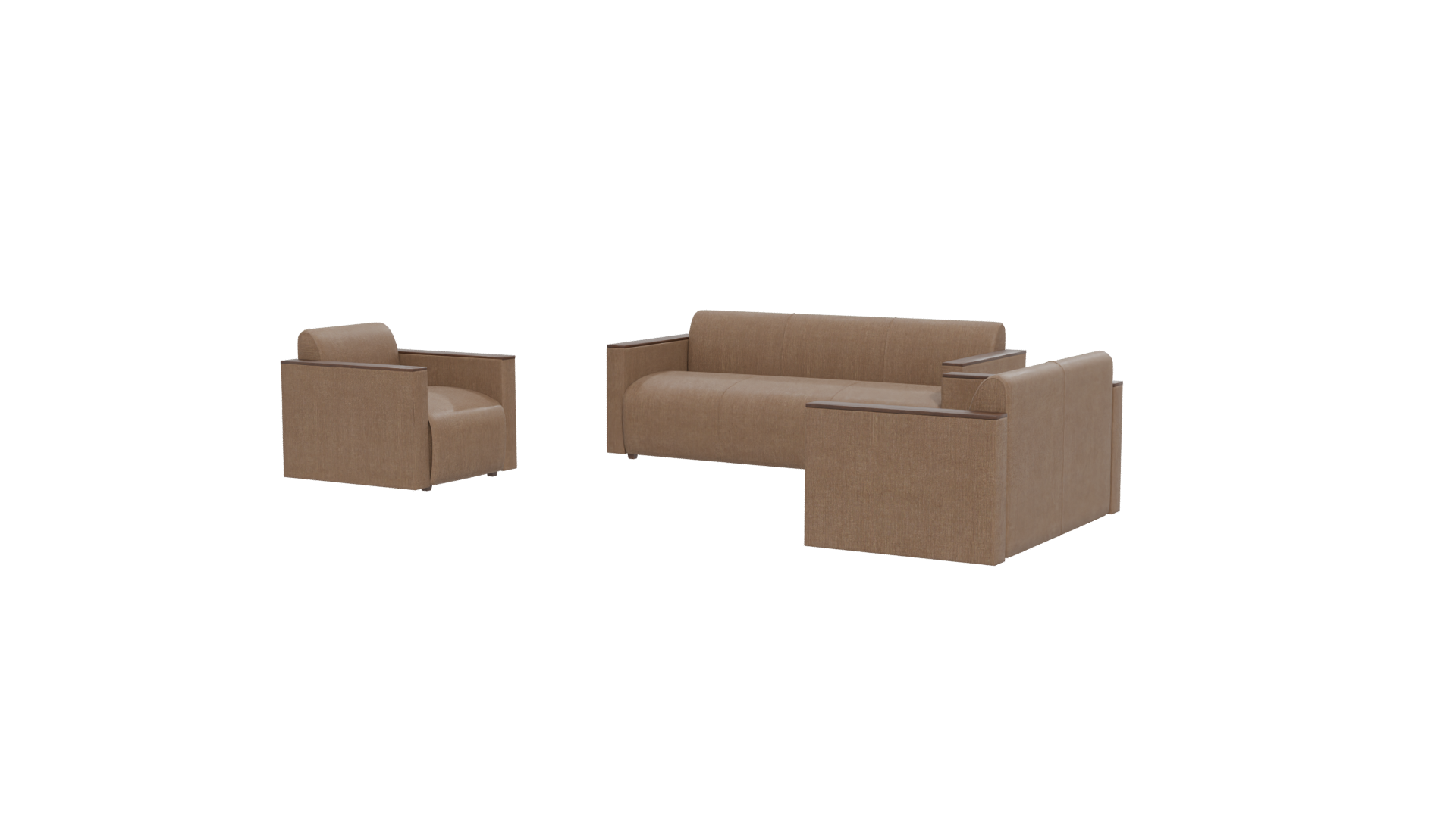 Contemporary Fabric Sofa Set 3D - Professional 3D Model Render 12