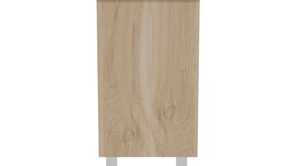 Contemporary Wooden Storage Cabinet 3D Model - Professional 3D Model Render 2