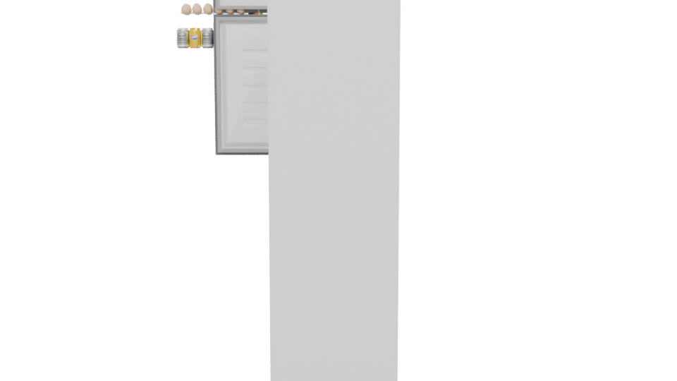 Stylish Stainless Steel Refrigerator 3D - Professional 3D Model Render 5