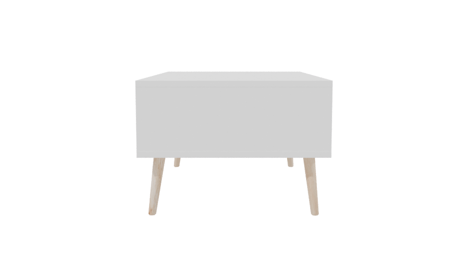 Modern White Oak Coffee Table 3D - Professional 3D Model Render 2