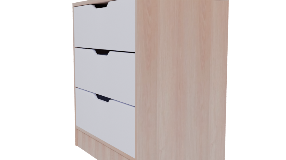 Minimalist Wooden Storage Cabinet 3D - Professional 3D Model Render 13