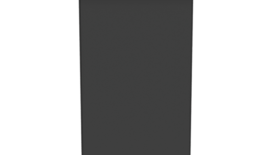 Elegant Black Two-Drawer Nightstand 3D Model - Professional 3D Model Render 8