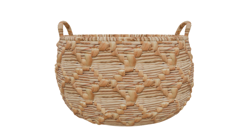 Stylized Woven Basket Model - Professional 3D Model Render 5