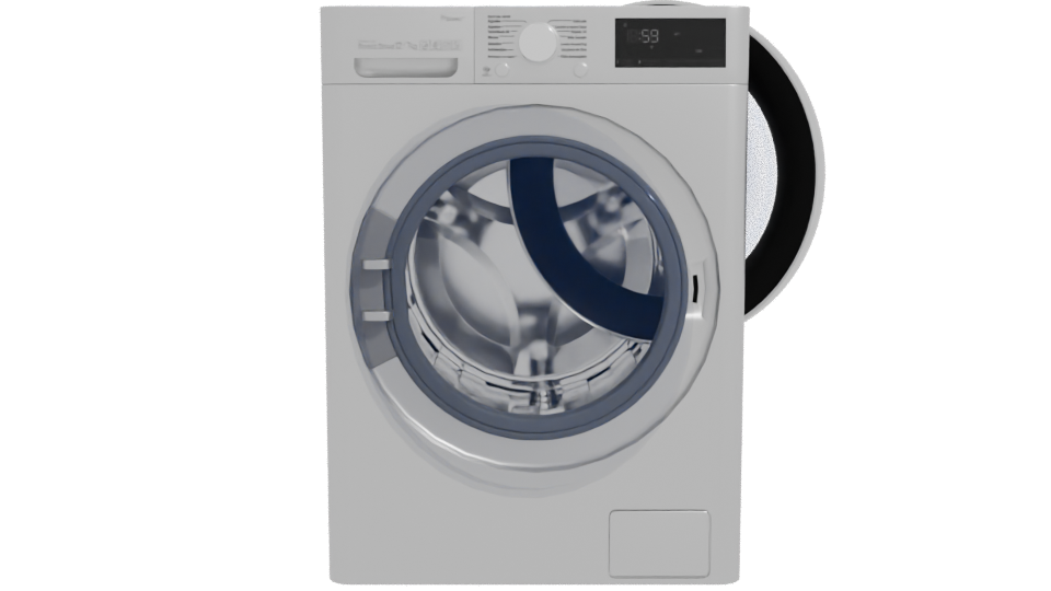 Front-Loading Washing Machine 3D - Professional 3D Model Render 11