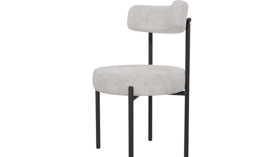 Contemporary Fabric Dining Chair 3D Model - Professional 3D Model Render 13