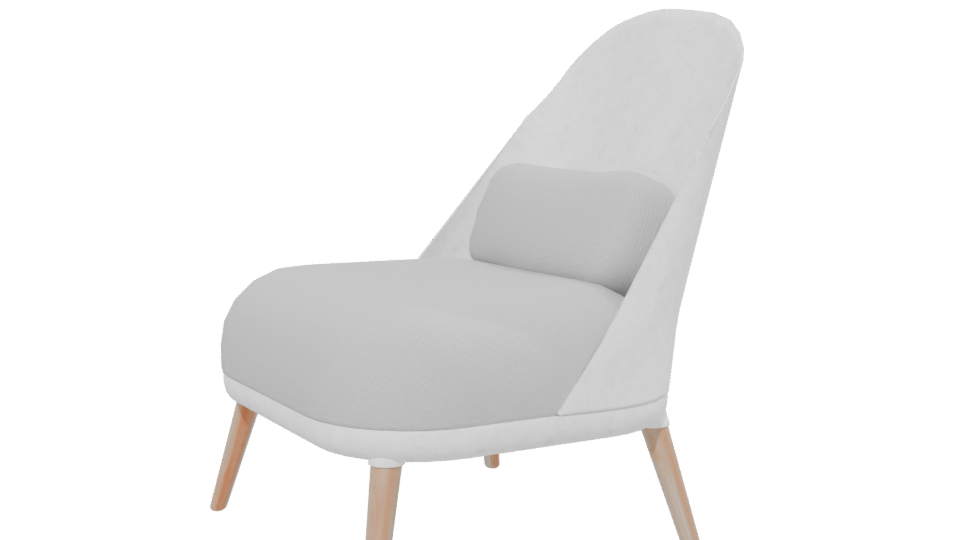Stylish Minimalist Lounge Chair 3D Model - Professional 3D Model Render 13