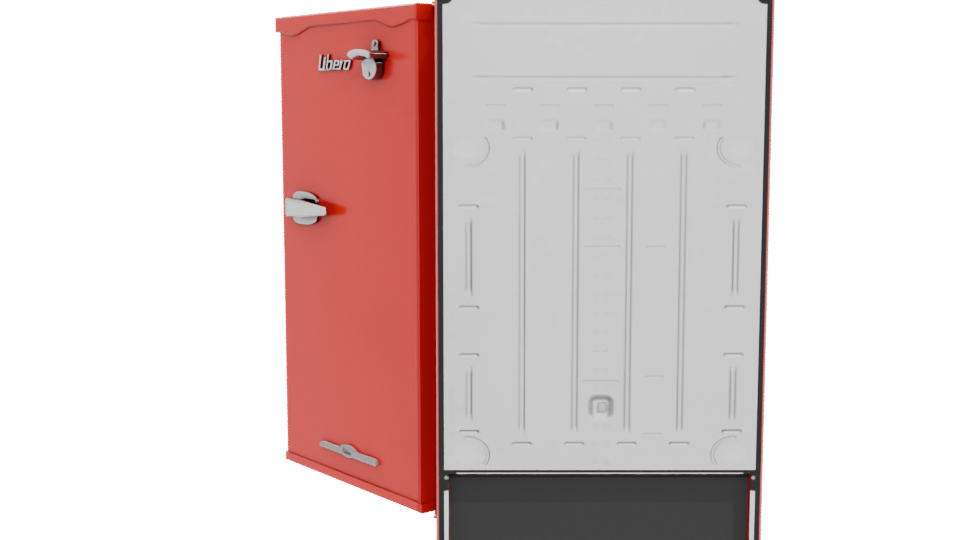 Classic Retro Refrigerator 3D Model - Professional 3D Model Render 5