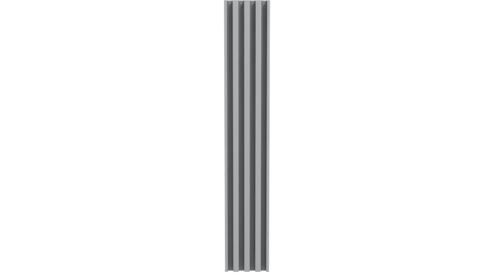 Vertical Slatted Architectural Column 3D Model - Professional 3D Model Render 11