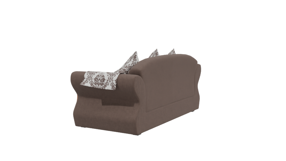 Stylish Brown Sofa 3D Model - Professional 3D Model Render 3