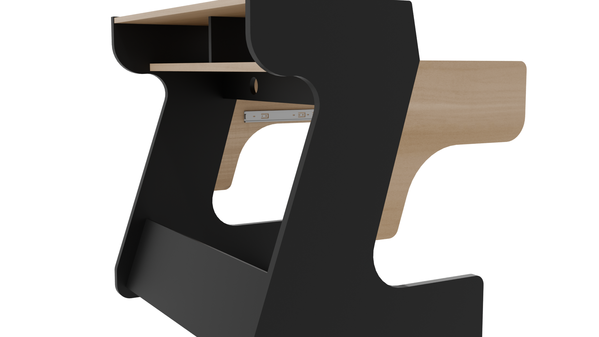 Multifunctional Office Desk Model - Professional 3D Model Render 7