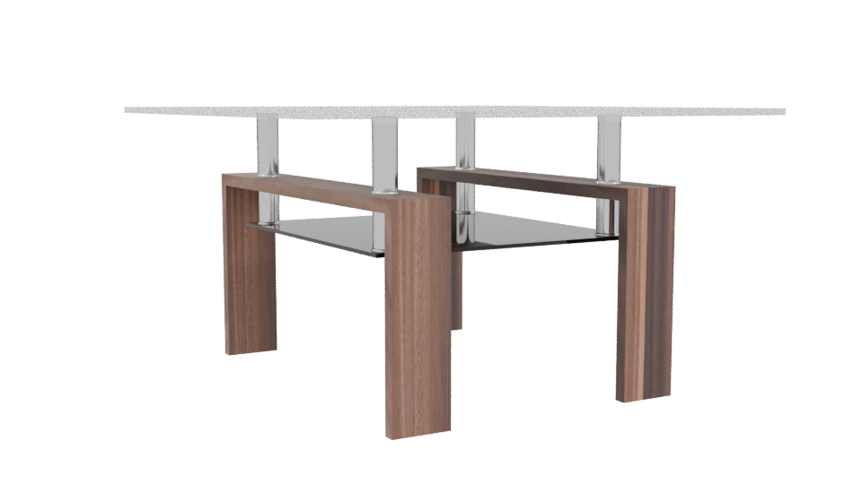 Stylish Glass Coffee Table 3D - Professional 3D Model Render 10