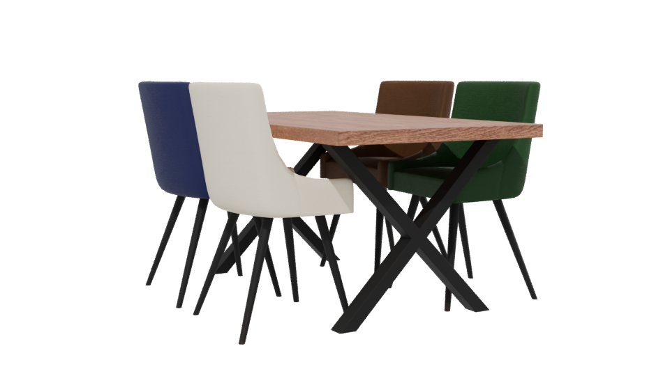 Stylish Dining Chair Set 3D - Professional 3D Model Render 13