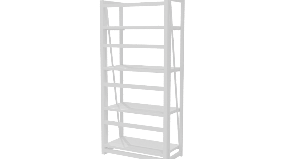 Minimalist Wooden Bookshelf 3D Model - Professional 3D Model Render 6