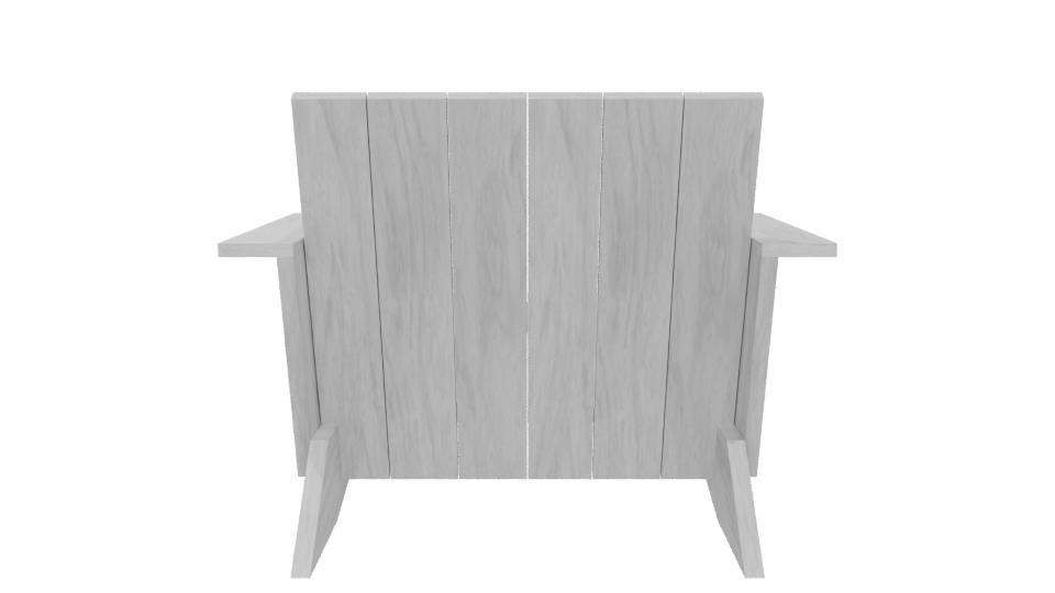 Minimalist Wooden Lounge Chair 3D - Professional 3D Model Render 5