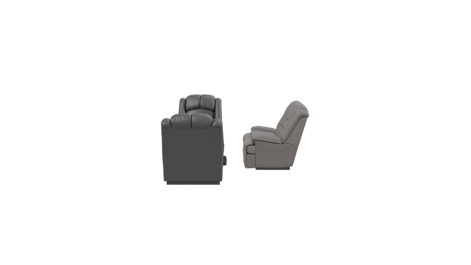 Comfortable Reclining Sofa Set 3D Model - Professional 3D Model Render 2