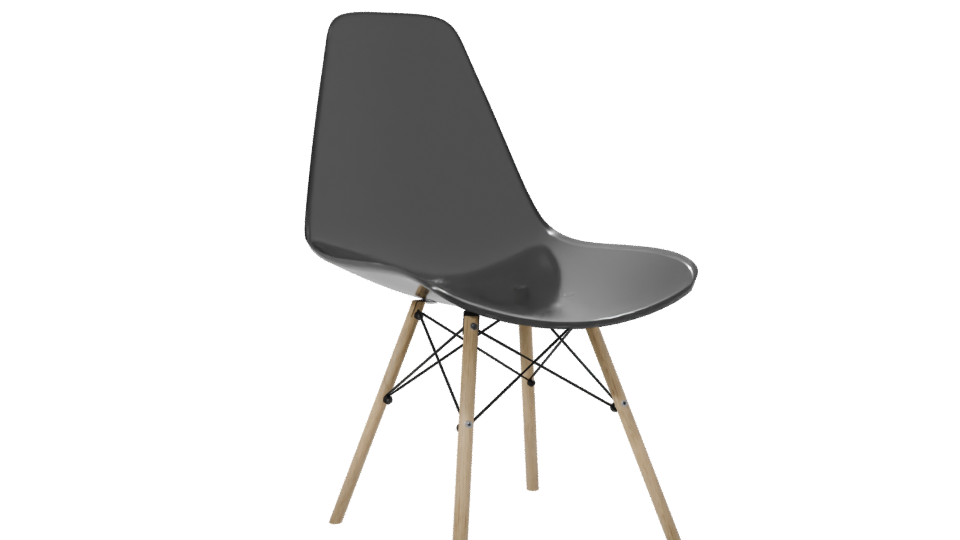 Minimalist White Chair 3D Model - Professional 3D Model Render 7
