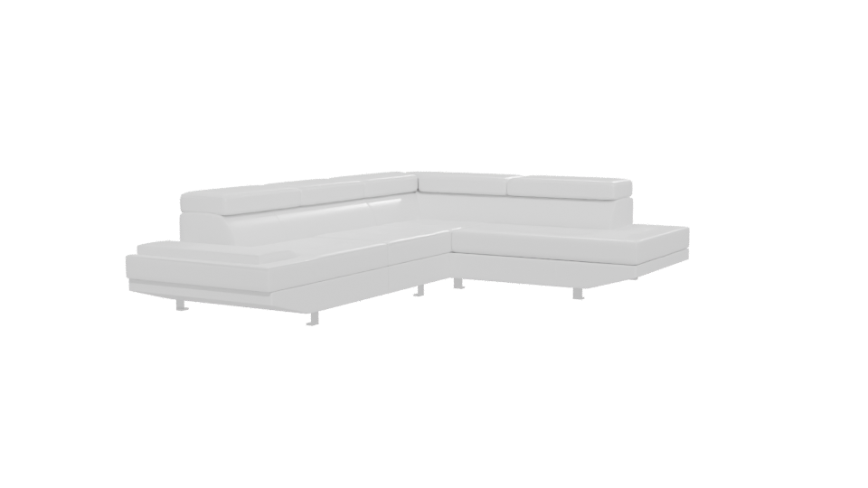 Contemporary L-Shaped Sofa 3D Model - Professional 3D Model Render 12