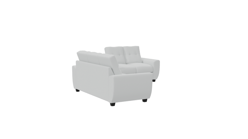 Stylish White Sofa Set 3D - Professional 3D Model Render 7