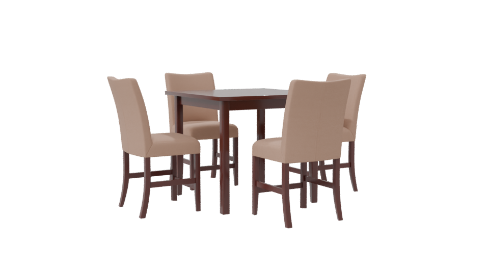 Stylish Dining Table Set 3D - Professional 3D Model Render 7