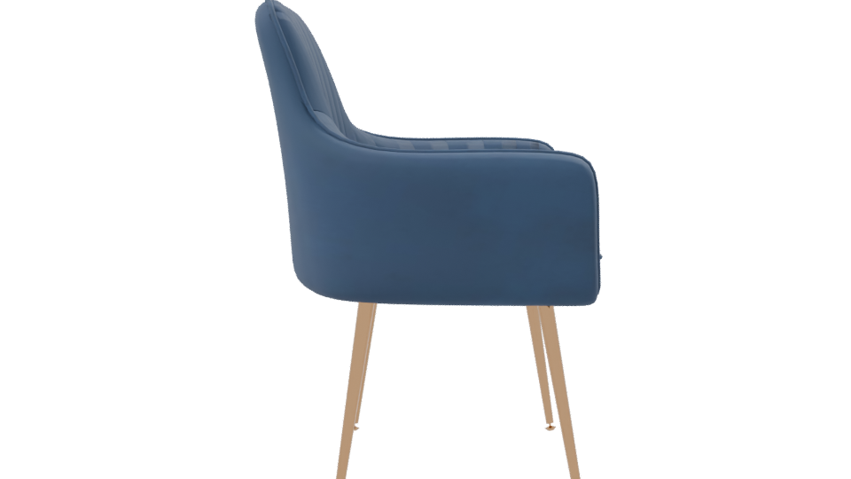 Elegant Blue Accent Chair 3D - Professional 3D Model Render 8
