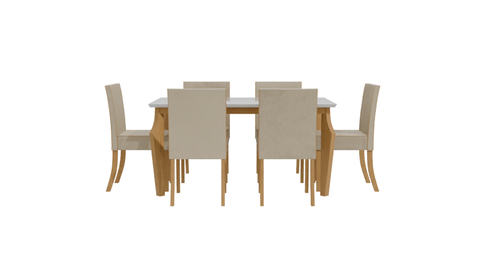 Stylish Modern Dining Table Set 3D Model - Professional 3D Model Render 11