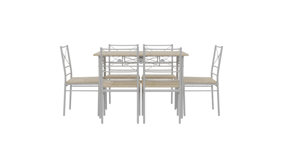 Stylish Dining Table Set 3D - Professional 3D Model Render 5