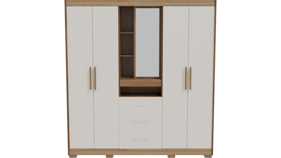 Stylish Modern Wardrobe 3D Model - Professional 3D Model Render 11