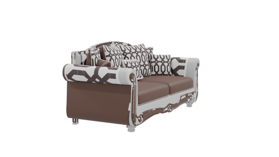 Elegant Vintage Sofa 3D Model - Professional 3D Model Render 9