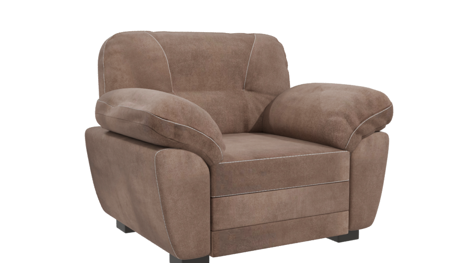 Stylish Fabric Armchair 3D Model - Professional 3D Model Render 10